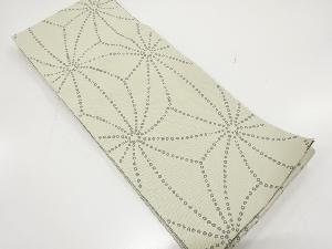 麻の葉模様織り出し　リバーシブル浴衣半幅帯